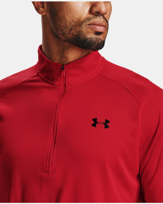 Haut à manches longues et ½ zip UA Tech™ pour homme, Red, pdpMainDesktop image number 3